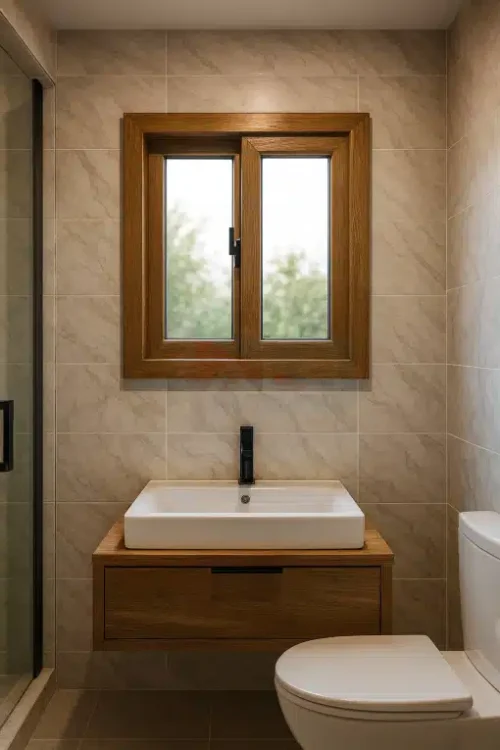 Ventanas Corredizas de PVC Color Madera