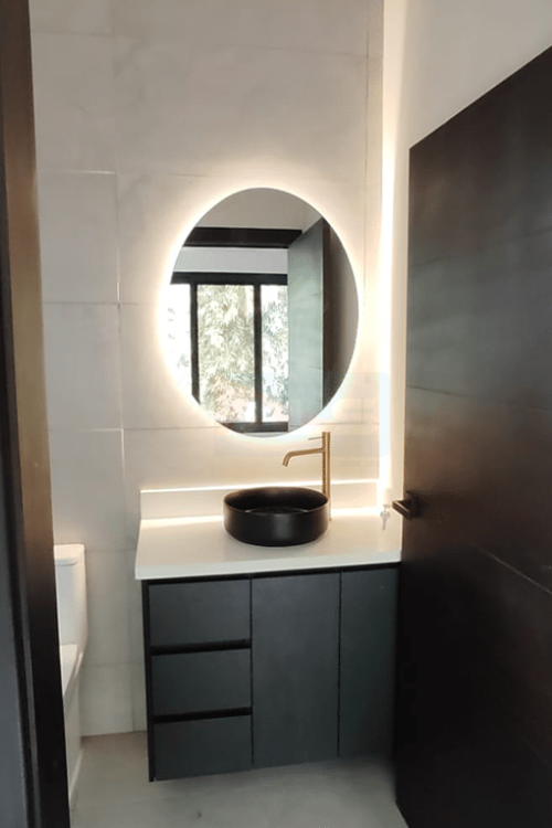 Espejo Ovalado con Luz Led