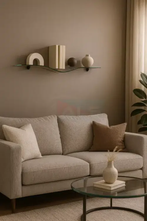 Repisas Flotantes de Vidrio Curvo para Sala