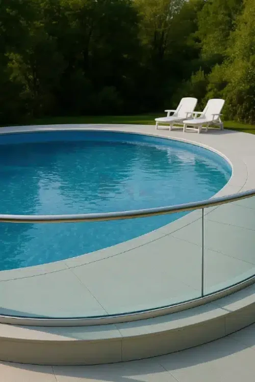 Barandal de Vidrio Curvo