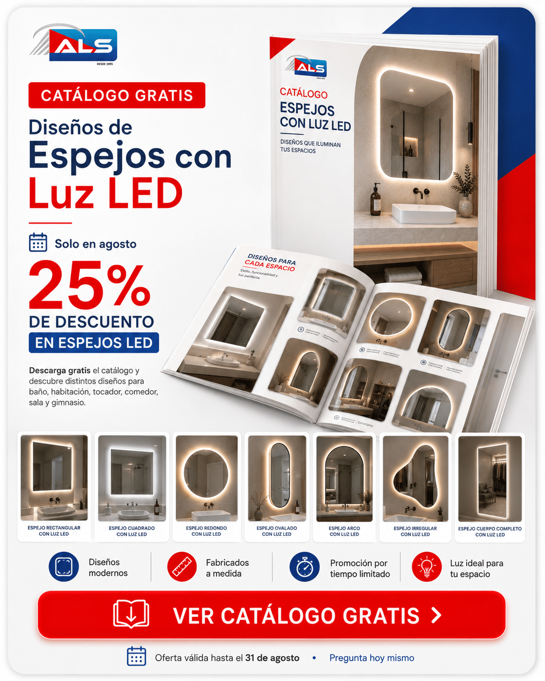 Catálogo de espejos con luz LED - Aluminios del Sur