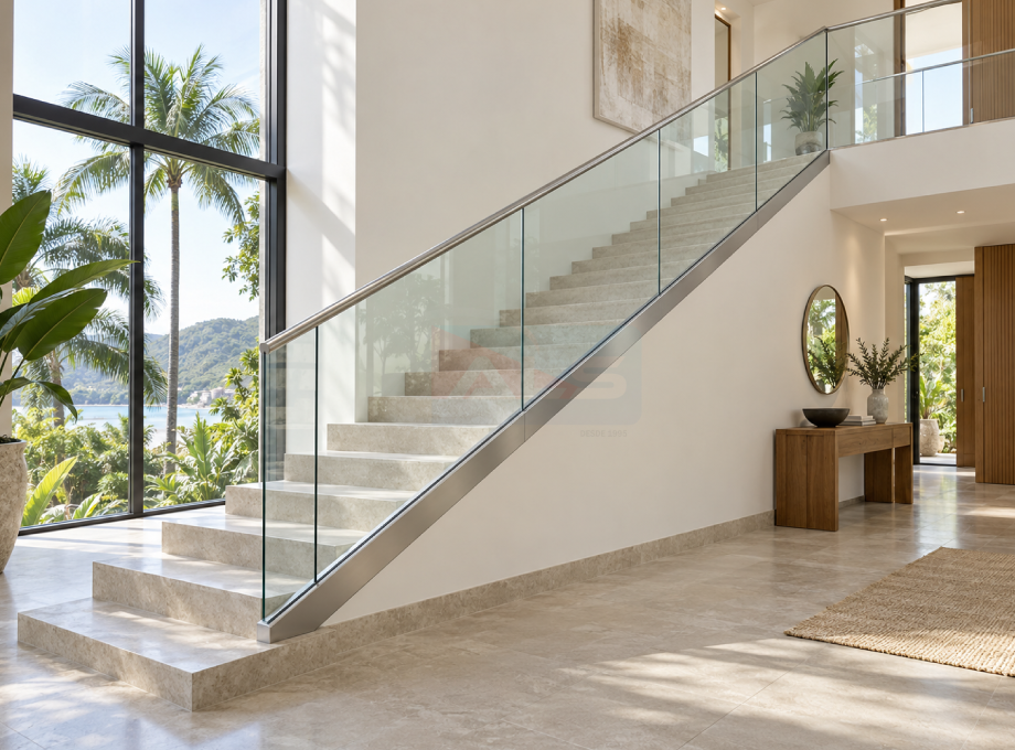 Pasamanos de Vidrio para Escaleras y Balcones: Tipos, Ventajas y Recomendaciones